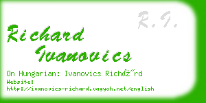 richard ivanovics business card